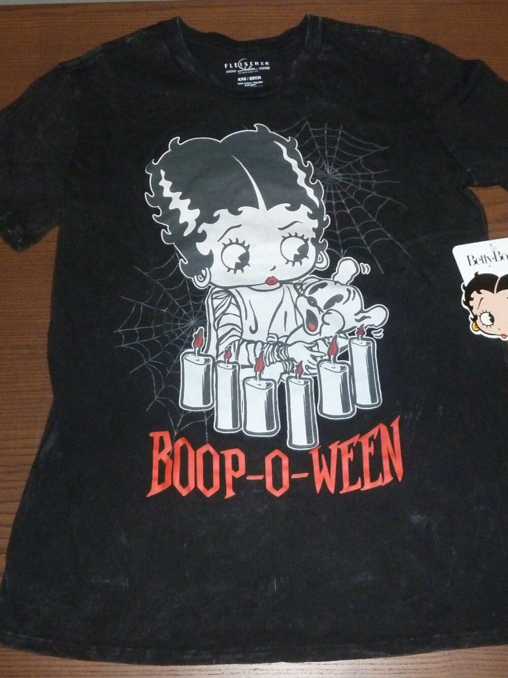 Betty Boop O Ween T-shirt Betty Boop Halloween Shirt Black Size XS or XXS